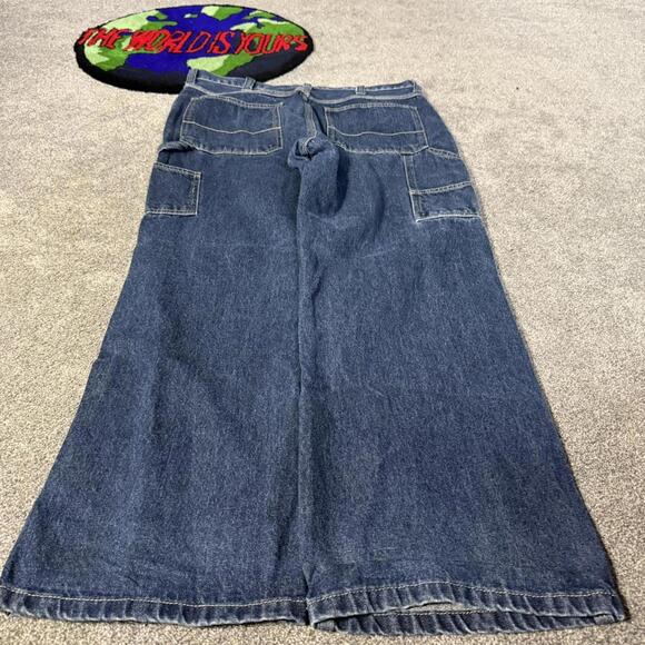 y2k 2000’s denim carpenter baggy fit jeans - Picture 3 of 7
